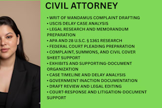 draft a writ of mandamus to expedite your uscis, visa, or green card