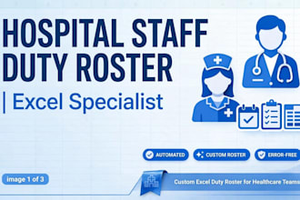 create automated staff duty roster attendance and payroll sheet in excel