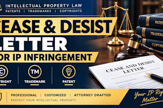 draft a professional cease and desist letter for IP infringement