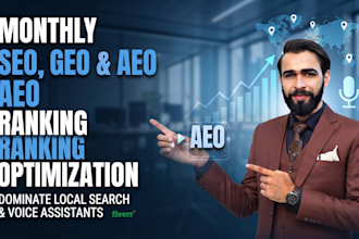 do monthly SEO, GEO and aeo ranking optimization