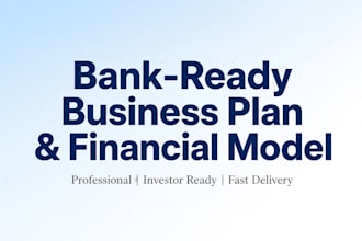 prepare a bank ready business plan and financial model