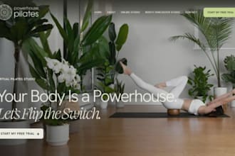 build squarespace pilates studio website pilates instructor wellness website