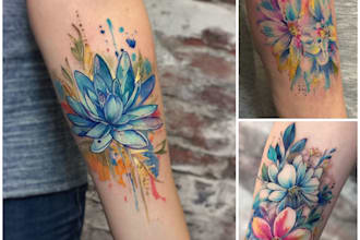 create a watercolor tattoo design