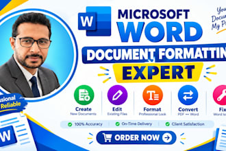 be your microsoft word expert for ms word documents formatting