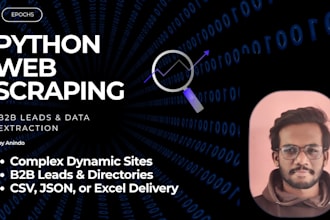 build custom python web scrapers for data and email scraping