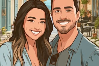 paint custom couple portrait