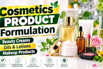 be your expert cosmetic chemist for beauty product formulation