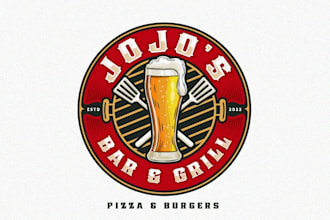 design a professional bar and grill logo