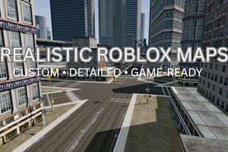build a custom roblox map, game map, environment and city in roblox studio