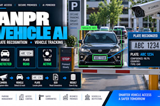 develop anpr license plate recognition, vehicle detection and tracking ai