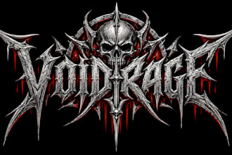 create a hand drawn metal band logo