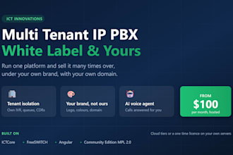 set up ictpbx multi tenant white label IP pbx for your business