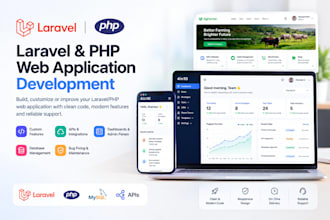develop or improve your laravel PHP web application