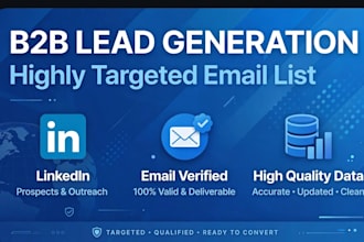 do b2b lead generation linkedin verified email list building
