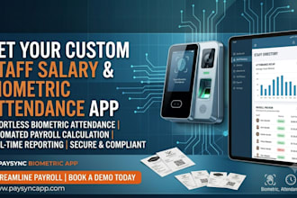 develop private staff attendance biometric salary calculation application