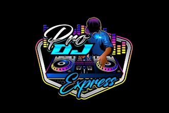 create wonderful and excellent dj logo design