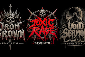 design heavy metal thrash metal and doom metal