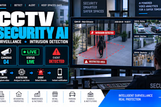 build cctv surveillance, security monitoring, intrusion detection video analysis