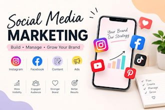 manage your social media and grow your brand with marketing