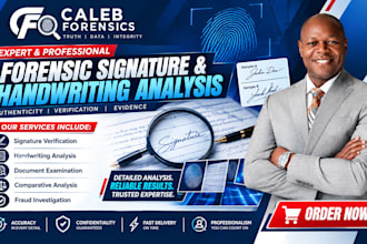 do forensic document analysis for handwriting, signature, authentication, forged