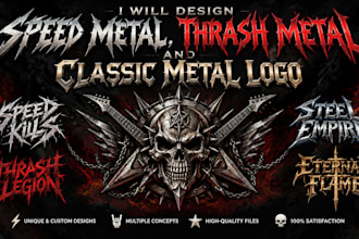 design speed metal, thrash metal and classic metal logo