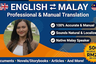 accurately translate from english to malay manually