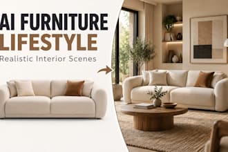 create realistic ai lifestyle images for furniture and home decor products