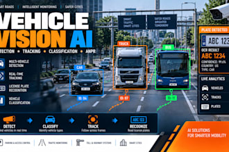 develop vehicle detection, tracking, classification and anpr computer vision