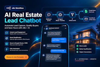 build an ai real estate lead qualification chatbot using n8n