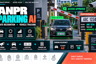 build anpr parking management, license plate recognition and vehicle tracking