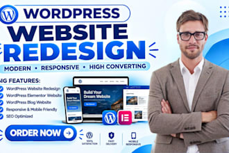 wordpress website redesign wordpress elementor website, wordpress blog website