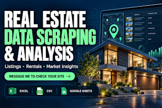 scrape and analyze real estate listings and market data