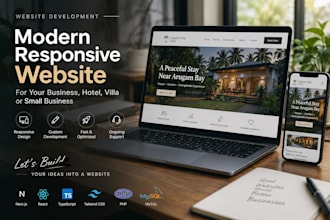 build a modern responsive website for your hotel villa or small business