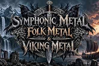 create symphonic metal, folk metal and viking logo