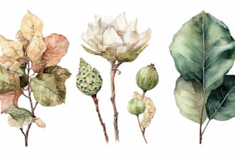 draw watercolor botanical illustration art