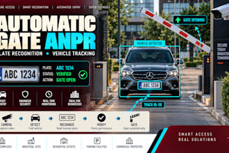 develop automatic gate anpr, license plate recognition and vehicle tracking