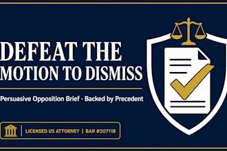 draft a strong US opposition to a motion to dismiss with case law