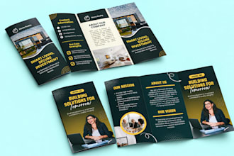design real estate brochure, trifold, flyer, booklet in 24 hours