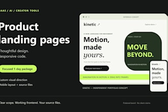 design and build a custom landing page for your saas or ai product