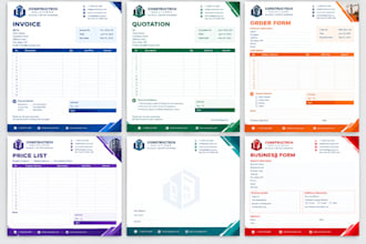 custom invoice quotation letterhead pricelist template in excel canva word pdf