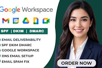 fix gmail email deliverability spf dkim dmarc google workspace dns setup
