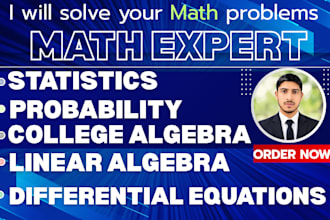 solve differential equations, linear algebra and statistics problems