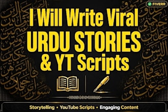 write urdu stories , youtube scripts and articles