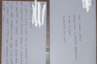 handwrite sweepstakes cards and envelopes for amoe entry