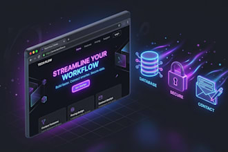 create professional website UI with backend form integration