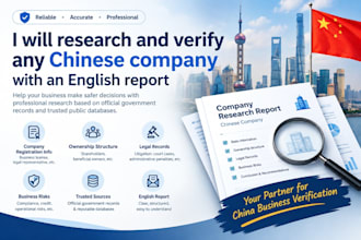 verify and research any chinese supplier for your business