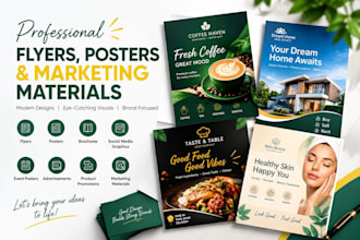 design professional flyers, posters and marketing materials