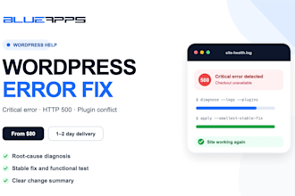 fix your wordpress critical error, 500 error or plugin conflict