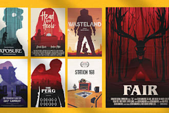 create a professional unique minimal movie poster