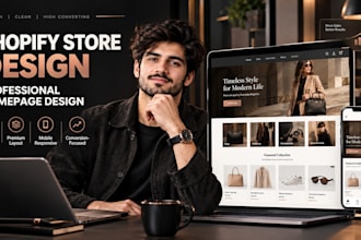 design a professional shopify store homepage